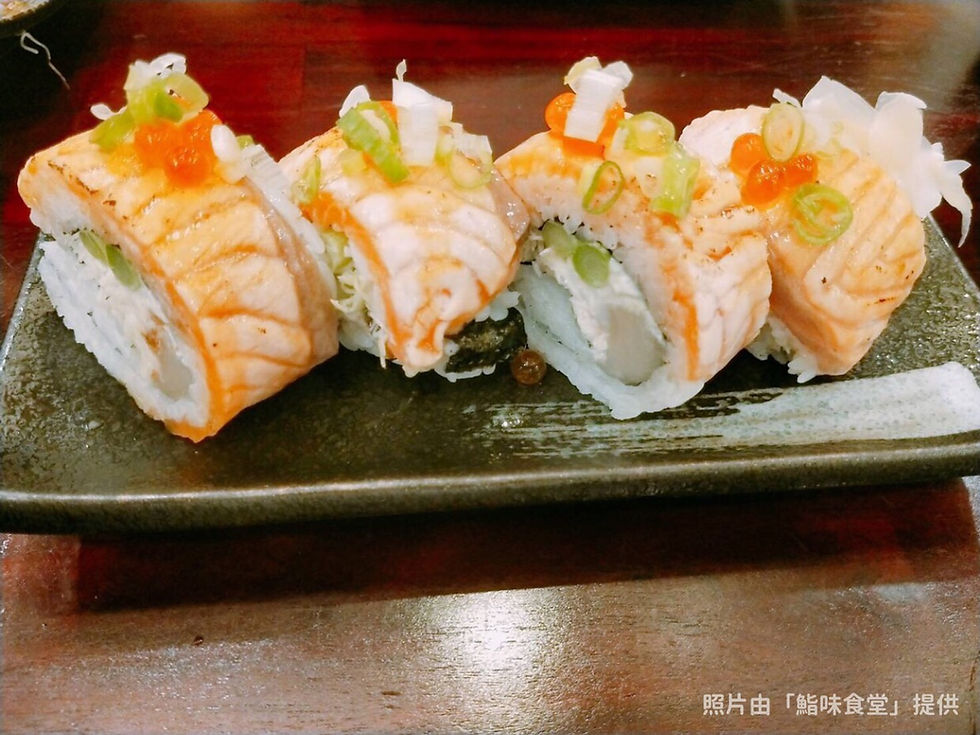 炙燒鮭魚干貝花卷